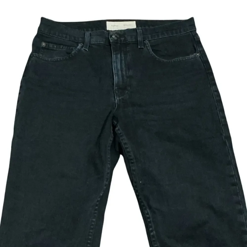 Proenza Schouler Mid Rise Wide Leg Dark Wash Raw Hem Cropped Jeans Women’s 28 M